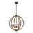 Atlas Lighting Barrow 22'' Wide 6Lt Chandelier, Matte Black