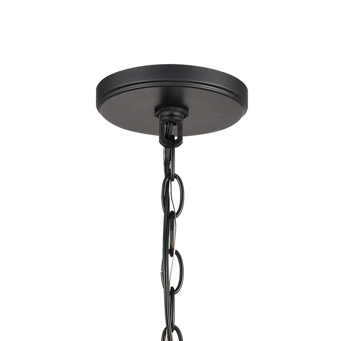 Atlas Lighting Barrow 22'' Wide 6Lt Chandelier, Matte Black
