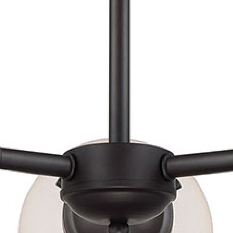 Atlas Lighting Beckett 22in 3-Light Chandelier | Modern Oil Rubbed Bronze and White Frosted Glass | Dining Room & Kitchen Island | Model CL11079-BZ1