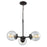 Atlas Lighting Beckett 22'' Wide 3Lt Chandelier, Bronze/Clear