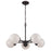Atlas Lighting Beckett 26'' Wide 5Lt Chandelier, Bronze/White