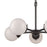 Atlas Lighting Beckett 26'' Wide 5Lt Chandelier, Bronze/White