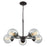Atlas Lighting Beckett 26'' Wide 5Lt Chandelier, Bronze/Clear