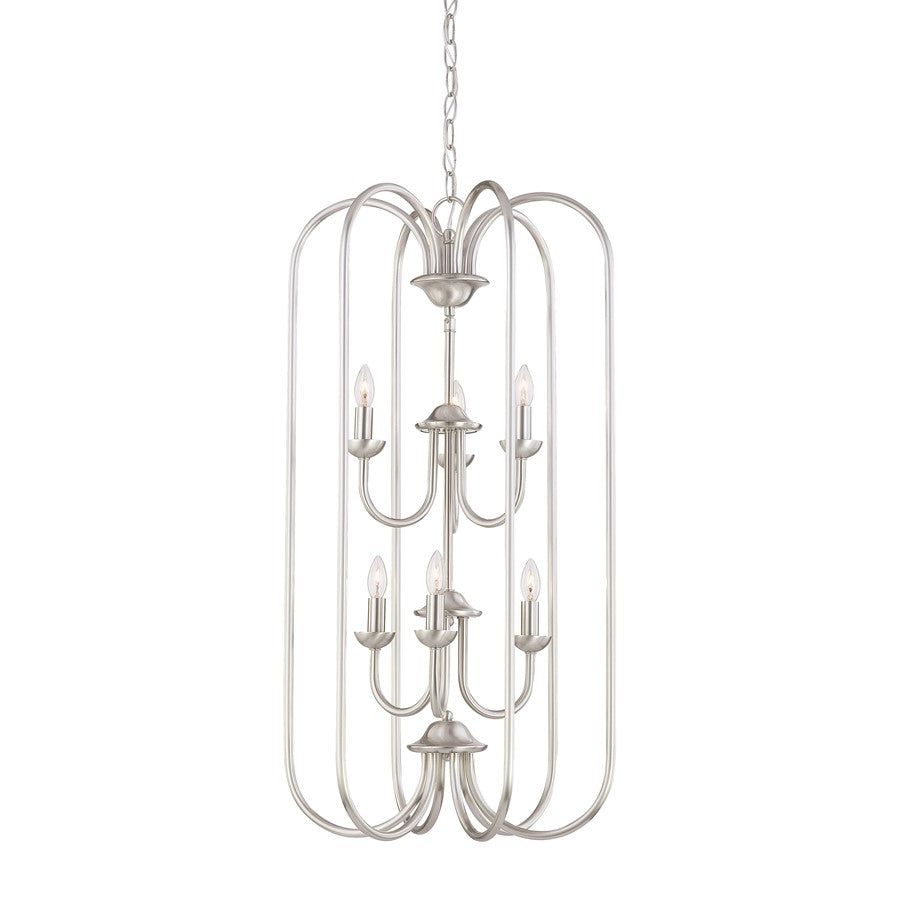 Atlas Lighting Bella 16.25'' Wide 6Lt Chandelier, Brushed Nickel