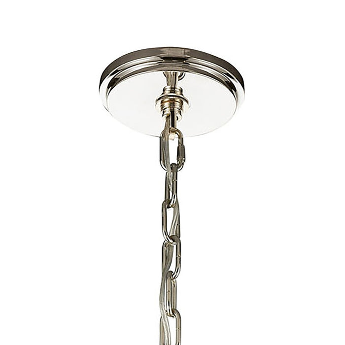 Atlas Lighting Bergamo 29'' Wide 6Lt Chandelier, Polished Nickel