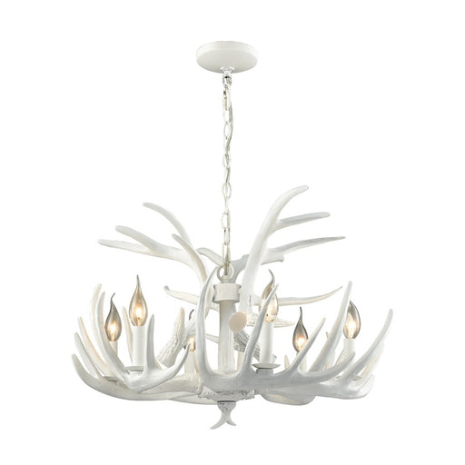 Atlas Lighting Big Sky 25'' Wide 6Lt Chandelier, White