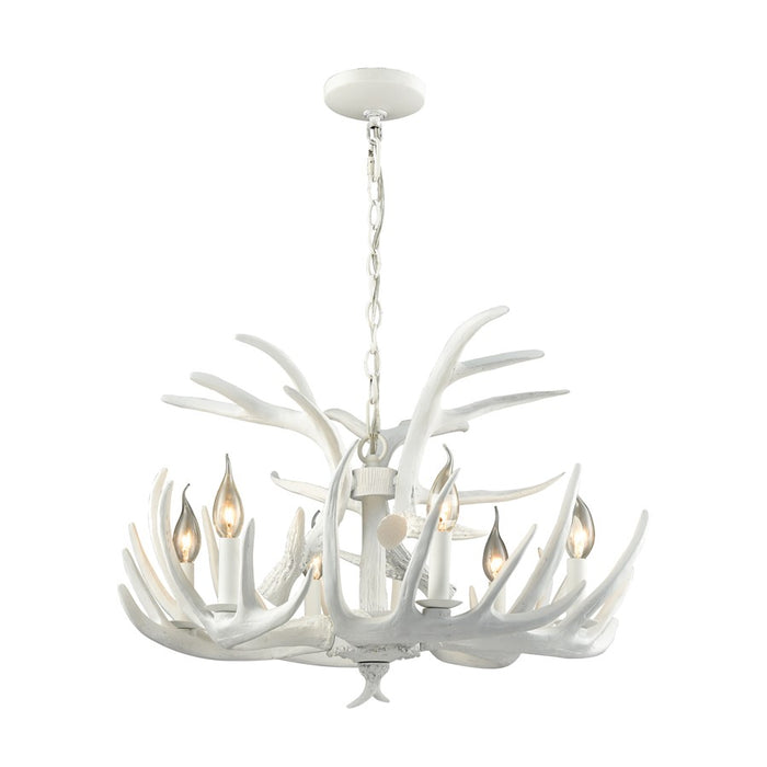 Atlas Lighting Big Sky 25'' Wide 6Lt Chandelier, White