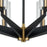 Atlas Lighting Blakeslee 33''W 8Lt Chandelier, Matte Black/Clear
