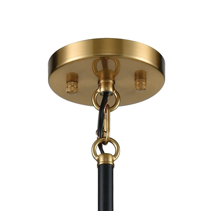Atlas Lighting Blakeslee 33''W 8Lt Chandelier, Matte Black/Clear