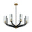 Atlas Lighting Blakeslee 33''W 8Lt Chandelier, Matte Black/Clear