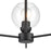 Atlas Lighting Boman 23'' Wide 3Lt Chandelier, Matte Black/Clear