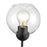 Atlas Lighting Boman 23'' Wide 3Lt Chandelier, Matte Black/Clear