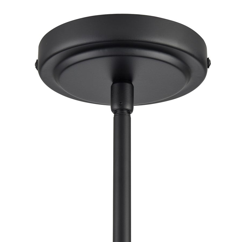 Atlas Lighting Boman 23'' Wide 3Lt Chandelier, Matte Black/Clear