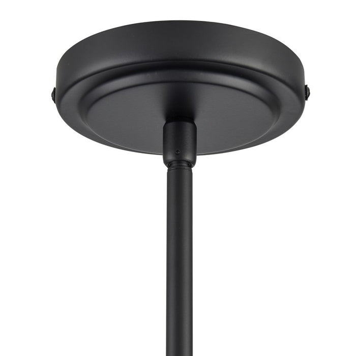 Atlas Lighting Boman 23'' Wide 3Lt Chandelier, Matte Black/Clear
