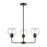 Atlas Lighting Boman 23'' Wide 3Lt Chandelier, Bronze/Clear