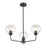 Atlas Lighting Boman 23'' Wide 3Lt Chandelier, Bronze/Clear