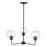 Atlas Lighting Boman 23'' Wide 3Lt Chandelier, Bronze/Clear