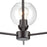 Atlas Lighting Boman 23'' Wide 3Lt Chandelier, Bronze/Clear