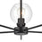 Atlas Lighting Boman 28'' Wide 5Lt Chandelier, Matte Black/Clear