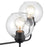 Atlas Lighting Boman 28'' Wide 5Lt Chandelier, Matte Black/Clear