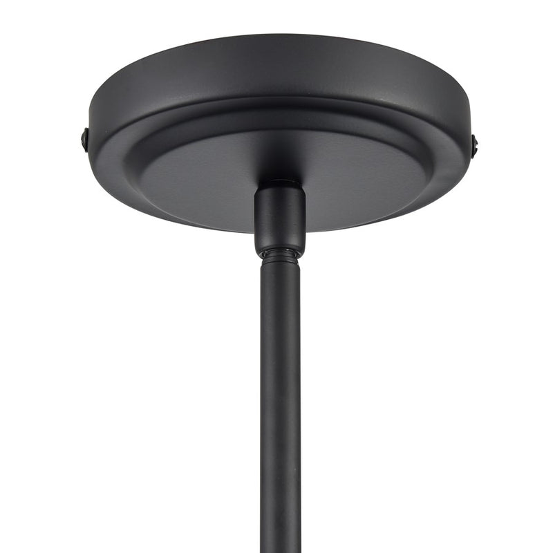 Atlas Lighting Boman 28in 5-Light Chandelier | Matte Black and Clear Glass | Dining Room & Living Room | 28 x 28 x 14 in | Model CL11086-BK