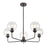 Atlas Lighting Boman 28'' Wide 5Lt Chandelier, Bronze/Clear
