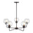 Atlas Lighting Boman 28'' Wide 5Lt Chandelier, Bronze/Clear