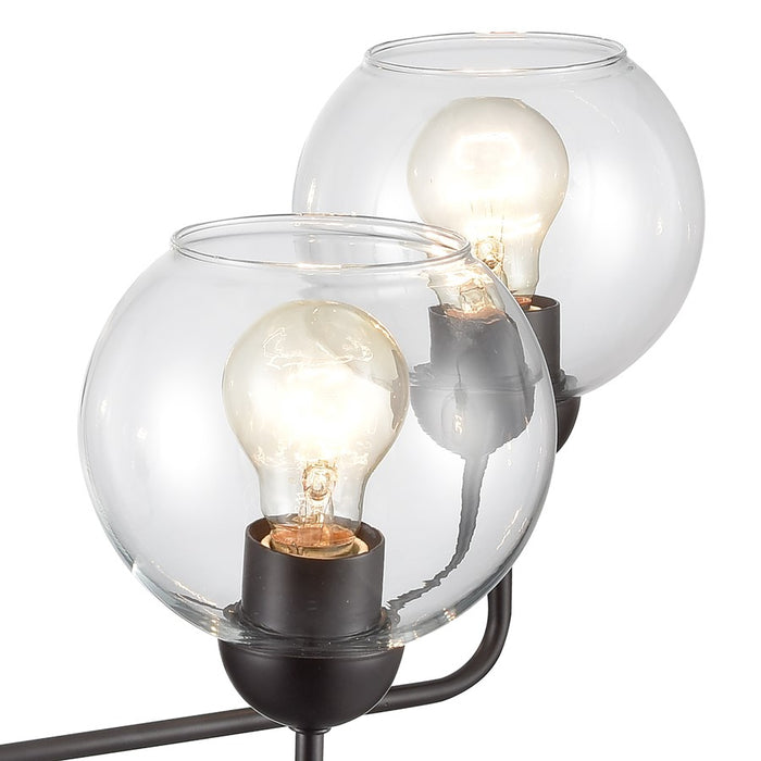 Atlas Lighting Boman 28'' Wide 5Lt Chandelier, Bronze/Clear