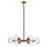 Atlas Lighting Boudreaux 28'' Wide 6Lt Chandelier, Black/Gold/Clear