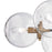 Atlas Lighting Boudreaux 28'' Wide 6Lt Chandelier, Black/Gold/Clear