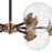 Atlas Lighting Boudreaux 28'' Wide 6Lt Chandelier, Black/Gold/Clear