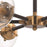 Atlas Lighting Boudreaux 28'' Wide 6Lt Chandelier, Black/Gold/Clear