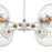 Atlas Lighting Boudreaux 28''W 6Lt Chandelier, Matte White/Clear