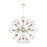 Atlas Lighting Boudreaux 32''W 18Lt Chandelier, Matte White/Clear