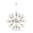 Atlas Lighting Boudreaux 32''W 18Lt Chandelier, Matte White/Clear
