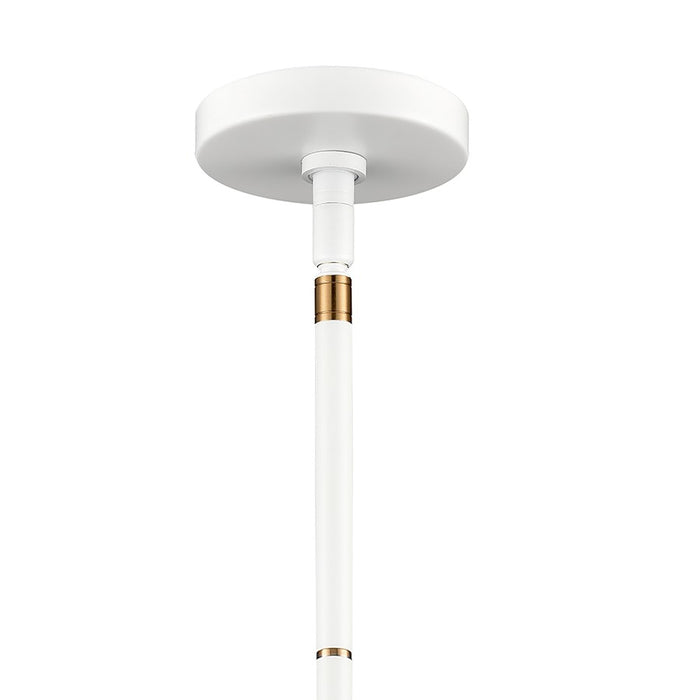Atlas Lighting Boudreaux 32''W 18Lt Chandelier, Matte White/Clear