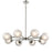 Atlas Lighting Boudreaux 36'' Wide 8Lt Chandelier, Nickel/White