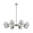Atlas Lighting Boudreaux 36'' Wide 8Lt Chandelier, Nickel/White