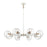 Atlas Lighting Boudreaux 36''W 8Lt Chandelier, Matte White/Clear