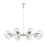 Atlas Lighting Boudreaux 36''W 8Lt Chandelier, Matte White/Clear