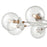 Atlas Lighting Boudreaux 36''W 8Lt Chandelier, Matte White/Clear