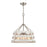 Atlas Lighting Brigantine 18''W 3Lt Chandelier, Nickel/Beige/White