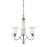 Atlas Lighting Brighton 20'' Wide 3Lt Chandelier, Nickel/White