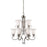 Atlas Lighting Brighton 25'' Wide 9Lt Chandelier, Nickel/White