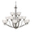 Atlas Lighting Bristol Lane 45'' Wide 15Lt Chandelier, Nickel/White