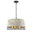 Atlas Lighting Brocca 18''W 4Lt Chandelier, Silverdust Iron/Gray
