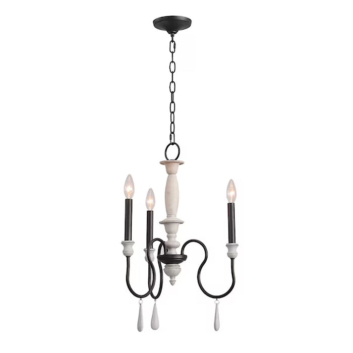 Atlas Lighting Brownell 17'' Wide 3Lt Chandelier, Anvil Iron