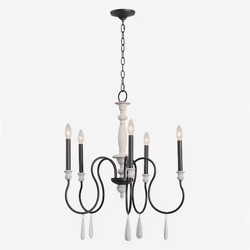 Atlas Lighting Brownell 24.5'' Wide 5Lt Chandelier, Anvil Iron