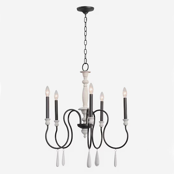 Atlas Lighting Brownell 24.5'' Wide 5Lt Chandelier, Anvil Iron