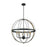 Atlas Lighting Caldwell 32'' Wide 8Lt Chandelier, Matte Black